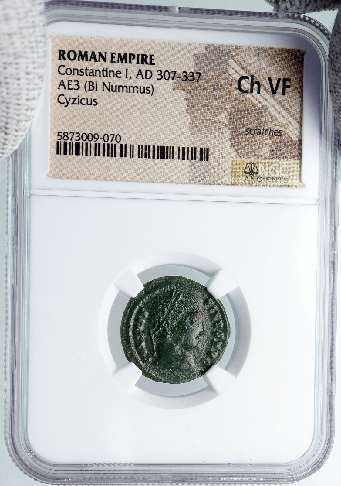 CONSTANTINE I the GREAT Authentic Ancient 324AD Roman Coin CAMP GATE NGC i88742