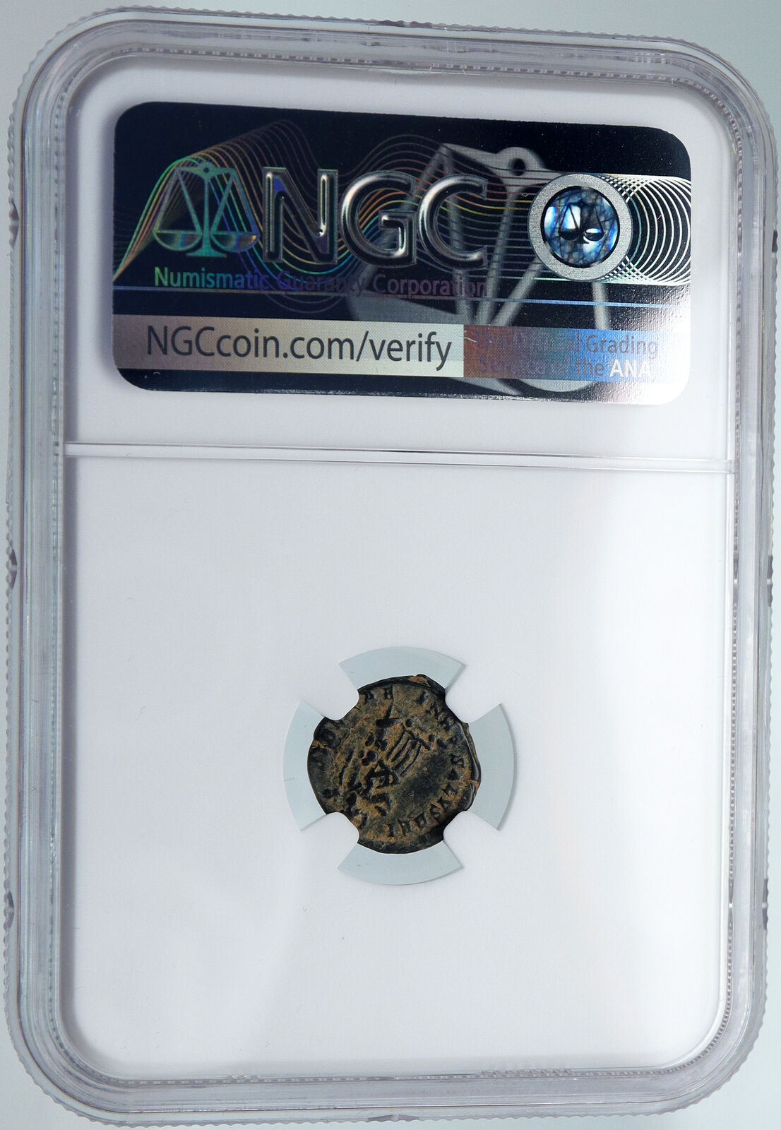 ARCADIUS 388AD OLD Ancient VINTAGE Roman Coin VICTORY Angel Captive NGC i89531