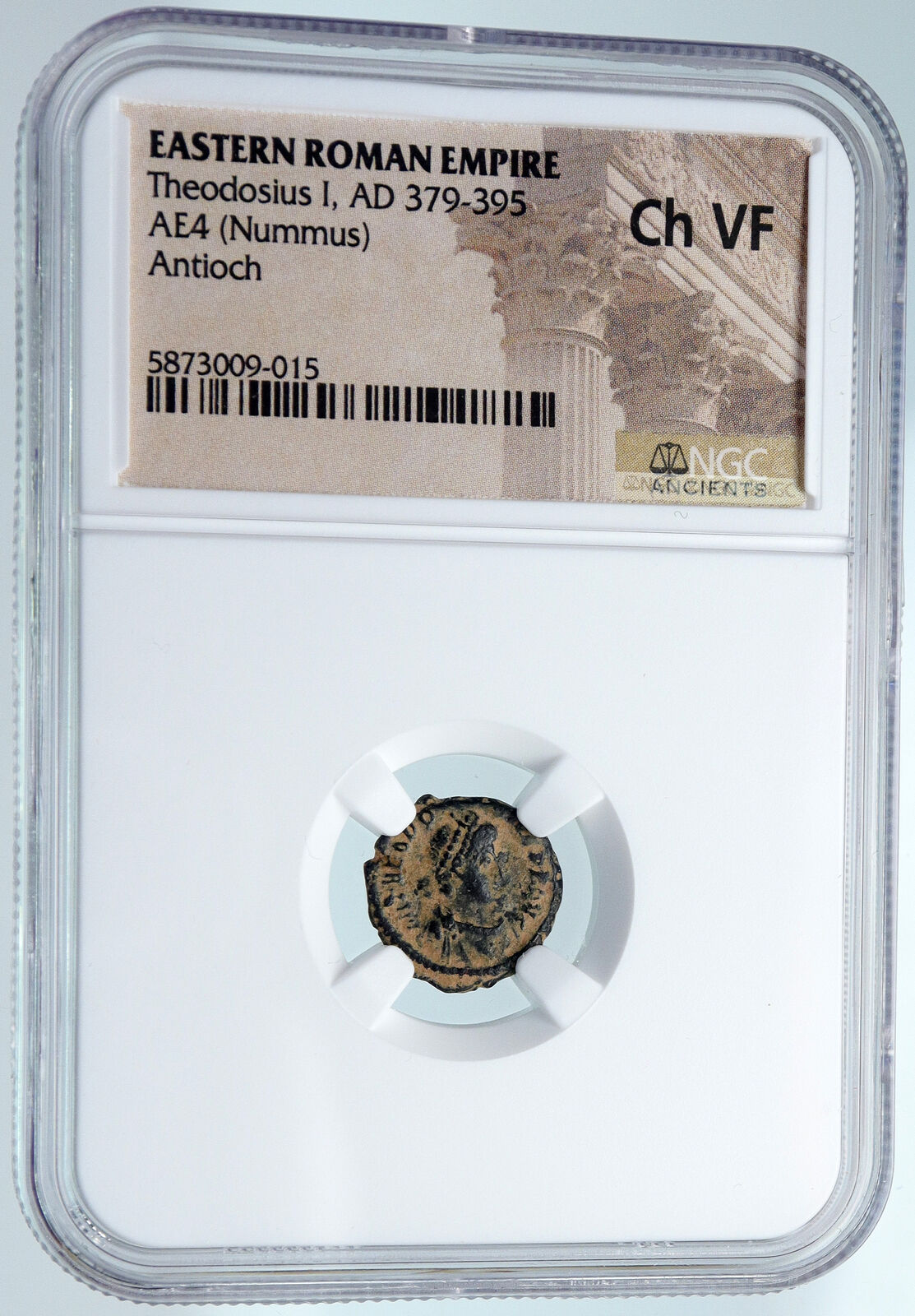 THEODOSIUS I the Great 388AD OLD Ancient Roman Coin VICTORY ANGEL NGC i89512