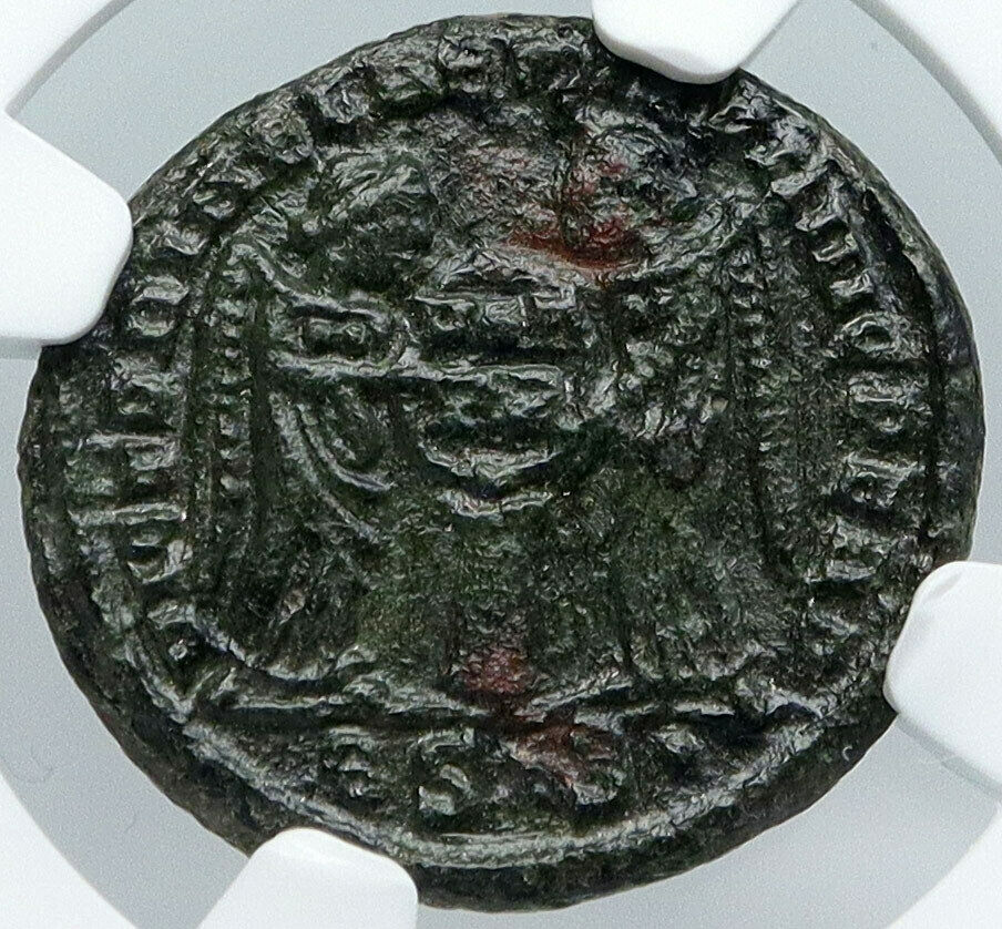 CONSTANTINE I the Great Christian Saint 319 Roman Coin VICTORY ALTAR NGC i88741