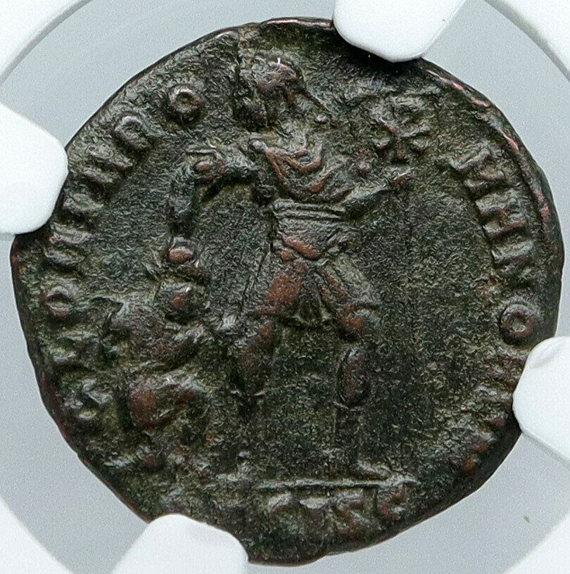 VALENTINIAN I w Christian Chi-Rho Labarum Ancient 364AD Roman Coin NGC i88735