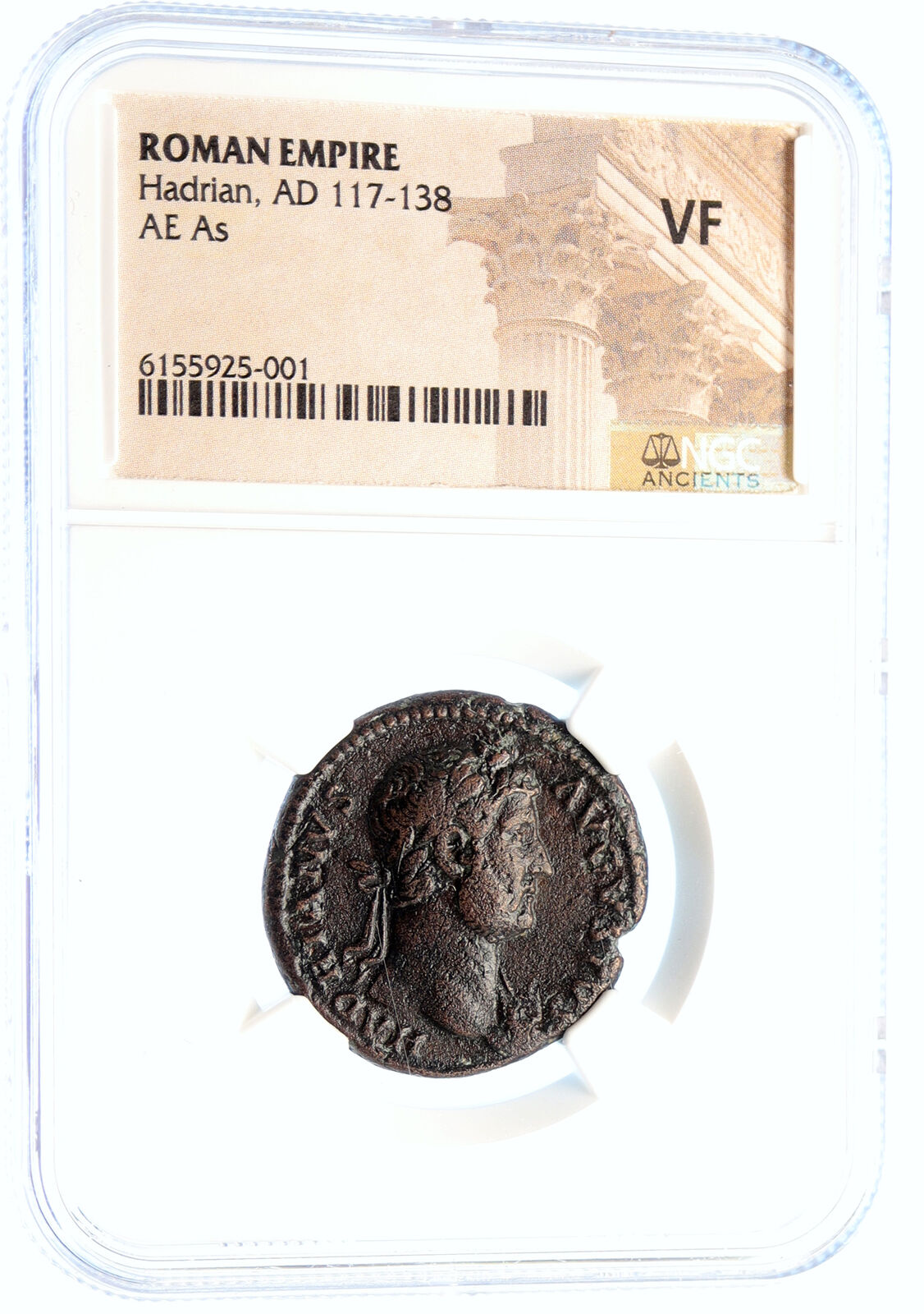 HADRIAN Antique Ancient Rome ANTIQUE Vintage OLD Roman Coin HORSEBACK NGC i95587