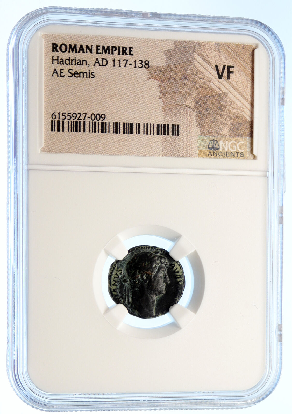 HADRIAN Antique Ancient Rome ANTIQUE Vintage Roman Coin EAGLE LEGION NGC i95580