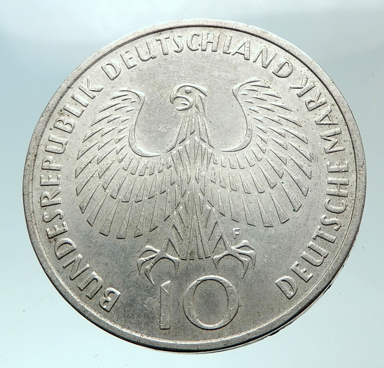 1972 Germany Munich Summer Olympic Antique Proof Silver 10 Mark Coin i82140