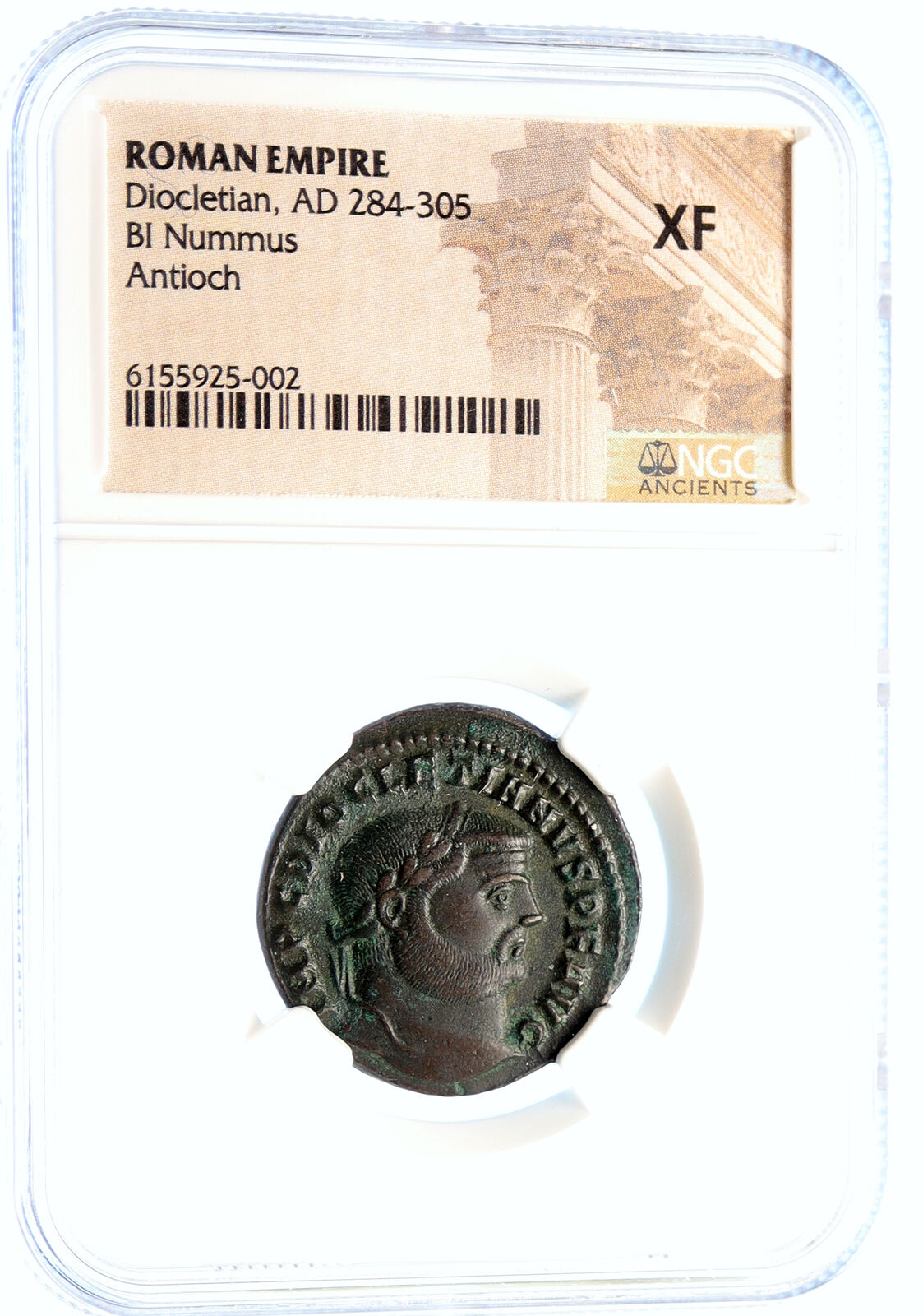 DIOCLETIAN Authentic Ancient 300AD Genuine Original Roman Coin GENIUS NGC i95588