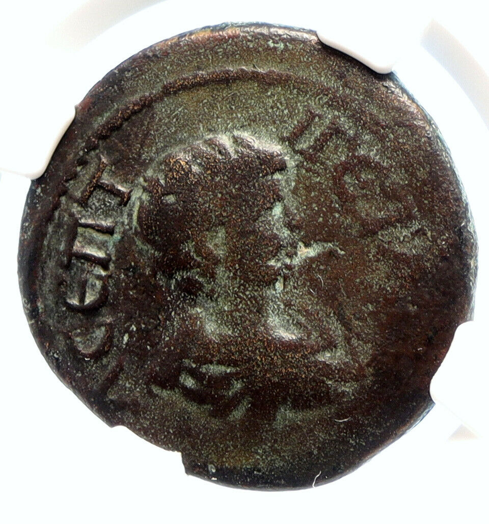 GETA 205AD Authentic Ancient Roman Coin HERACLEOPOLIS PONTUS - TEMPLE NGC i95599