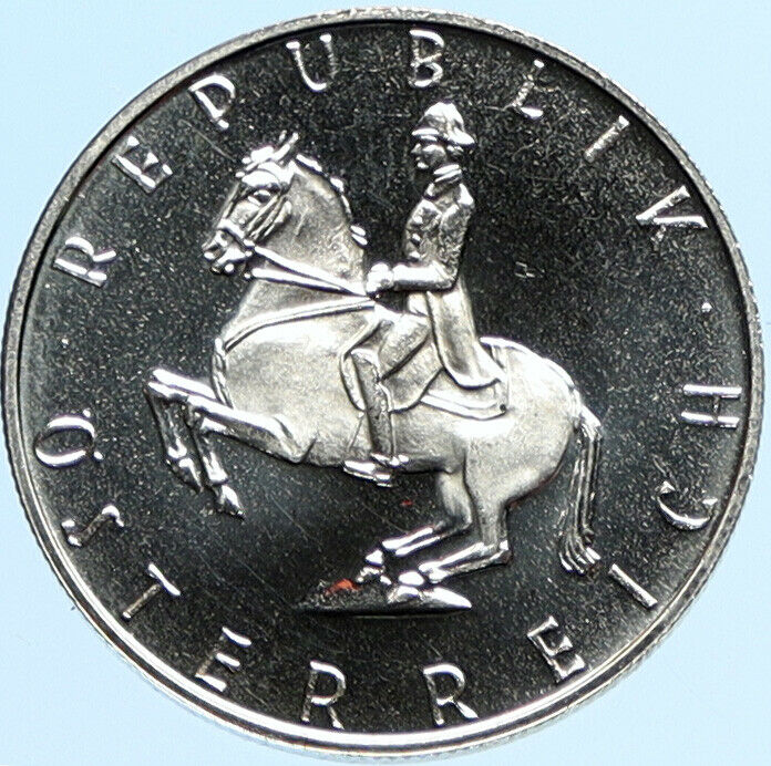 1965 AUSTRIA Spanish HORSE RIDER Vintage OLD Proof Silver 5 Shilling Coin i97644