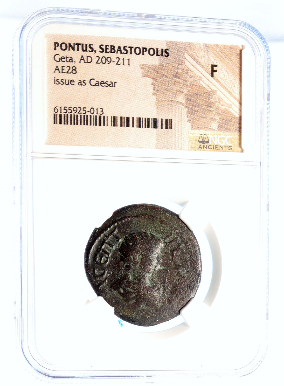 GETA 205AD Authentic Ancient Roman Coin HERACLEOPOLIS PONTUS - TEMPLE NGC i95599