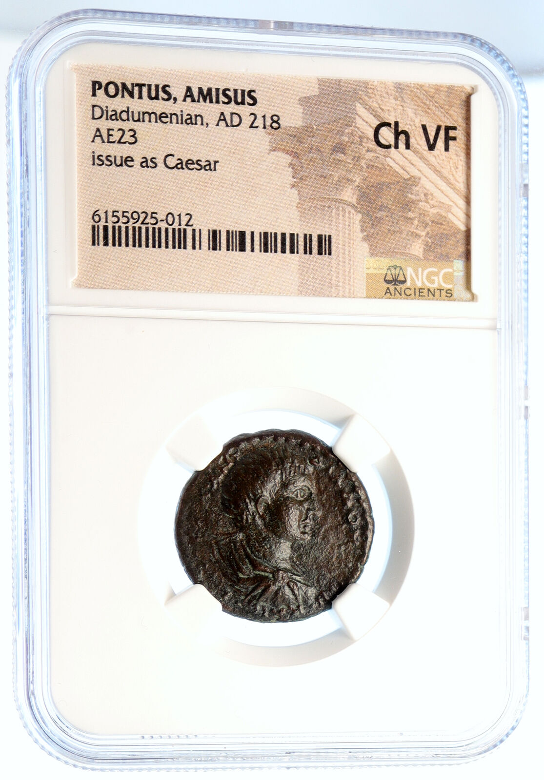 DIADUMENIAN son of Macrinus AMISOS PONTUS Ancient Roman Coin EAGLE NGC i95598