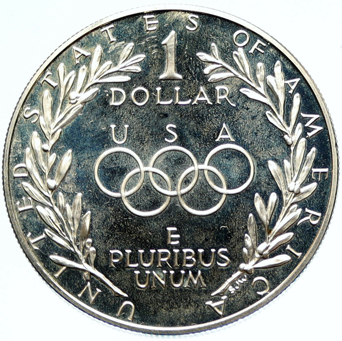 1988 S UNITED STATES US Olympics Seoul Korea OLD Proof SILVER Dollar Coin i97422