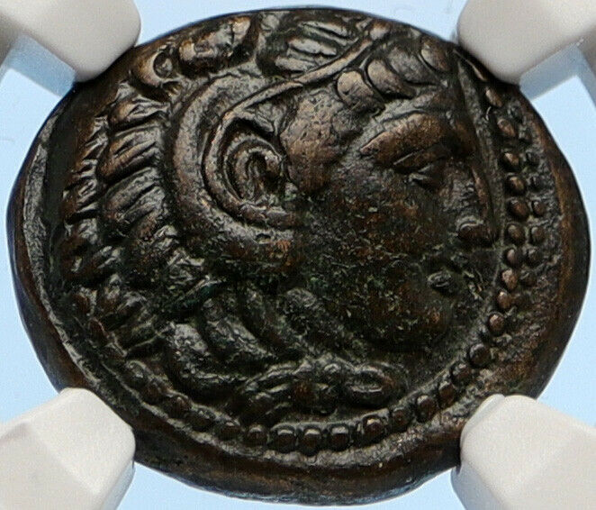 ALEXANDER III the GREAT Hercules Club Macedonia Ancient Greek Coin NGC i95638