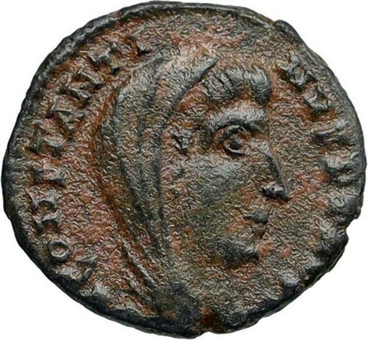 CONSTANTINE I the GREAT Old Roman Coin POSTHUMOUS Christian Deification i86725