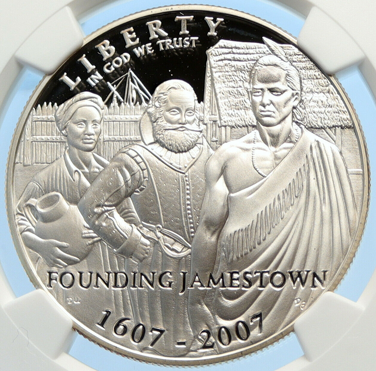 2007 P UNITED STATES US Jamestown 400YR OLD Proof SILVER Dollar Coin NGC i97838