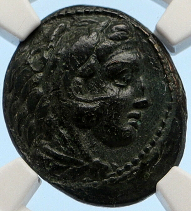 ALEXANDER III the Great LIFETIME 332BC Ancient Greek Coin Macedonia NGC i95639