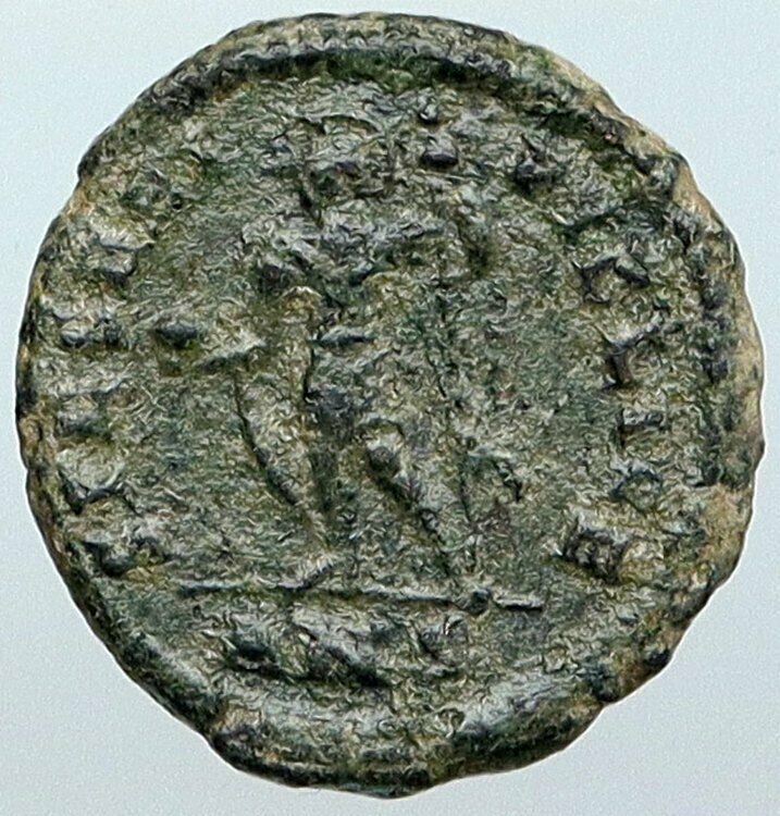 CONSTANTIUS II w Globe VINTAGE 355AD Antioch Authentic Ancient Roman Coin i88834