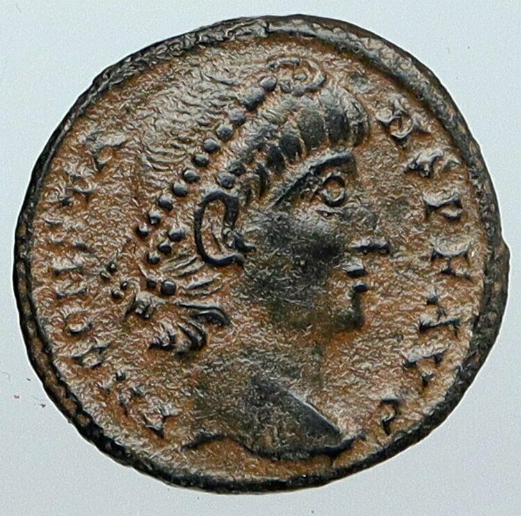 CONSTANS Authentic Ancient Original 347AD Roman Coin of ANTIOCH w VOT XV i88850