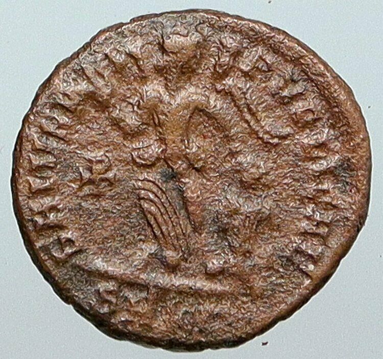 ARCADIUS 388AD ANTIQUE Ancient VINTAGE Roman Coin VICTORY Angel Captive i88852