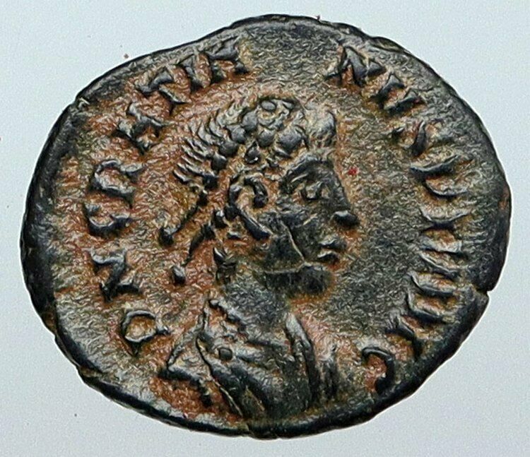 GRATIAN 379AD Authentic Genuine Ancient Roman Coin OLD WREATH of Success i88855