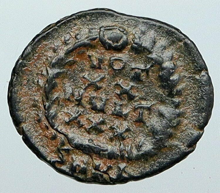 GRATIAN 379AD Authentic Genuine Ancient Roman Coin OLD WREATH of Success i88855