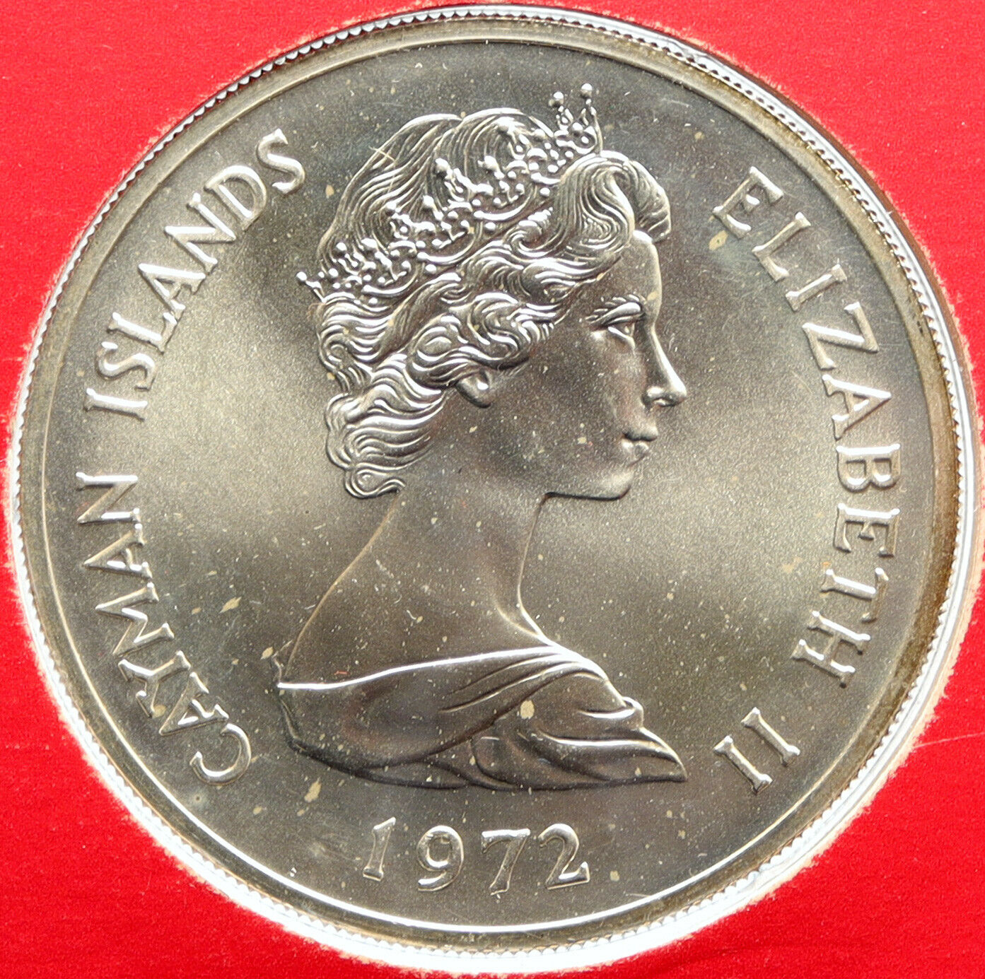 1972 CAYMAN ISLANDS Queen Elizabeth II Specimen Silver Wedding $25 Coin i96709