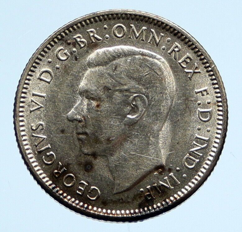 1943S AUSTRALIA King George VI of United Kingdom Silver Shilling Coin RAM i96560