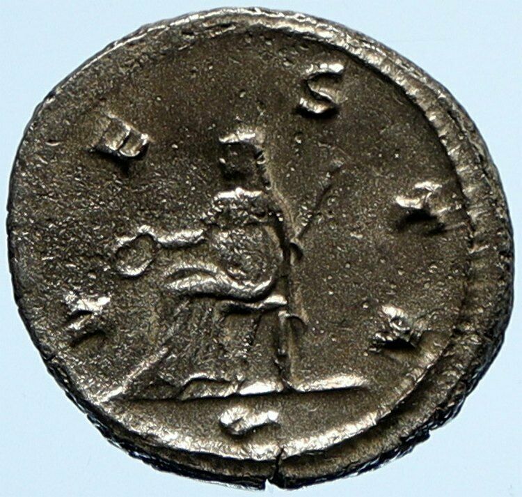 SALONINA daughter in law of VALERIAN I ANCIENT Antique Roman Coin VESTA i96562