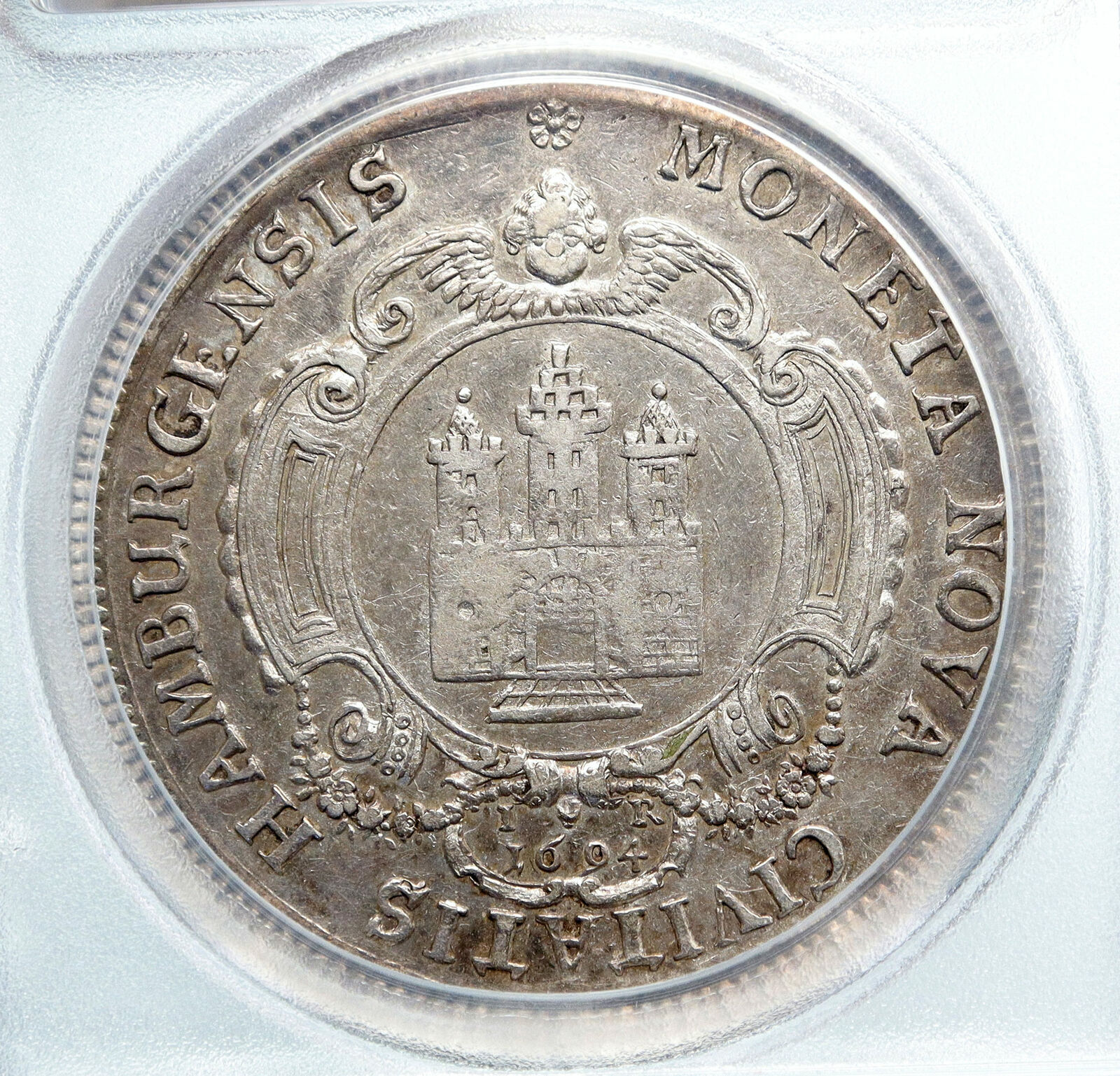 1694 GERMANY German States HAMBURG Antique Silver Thaler Coin PCGS i88871