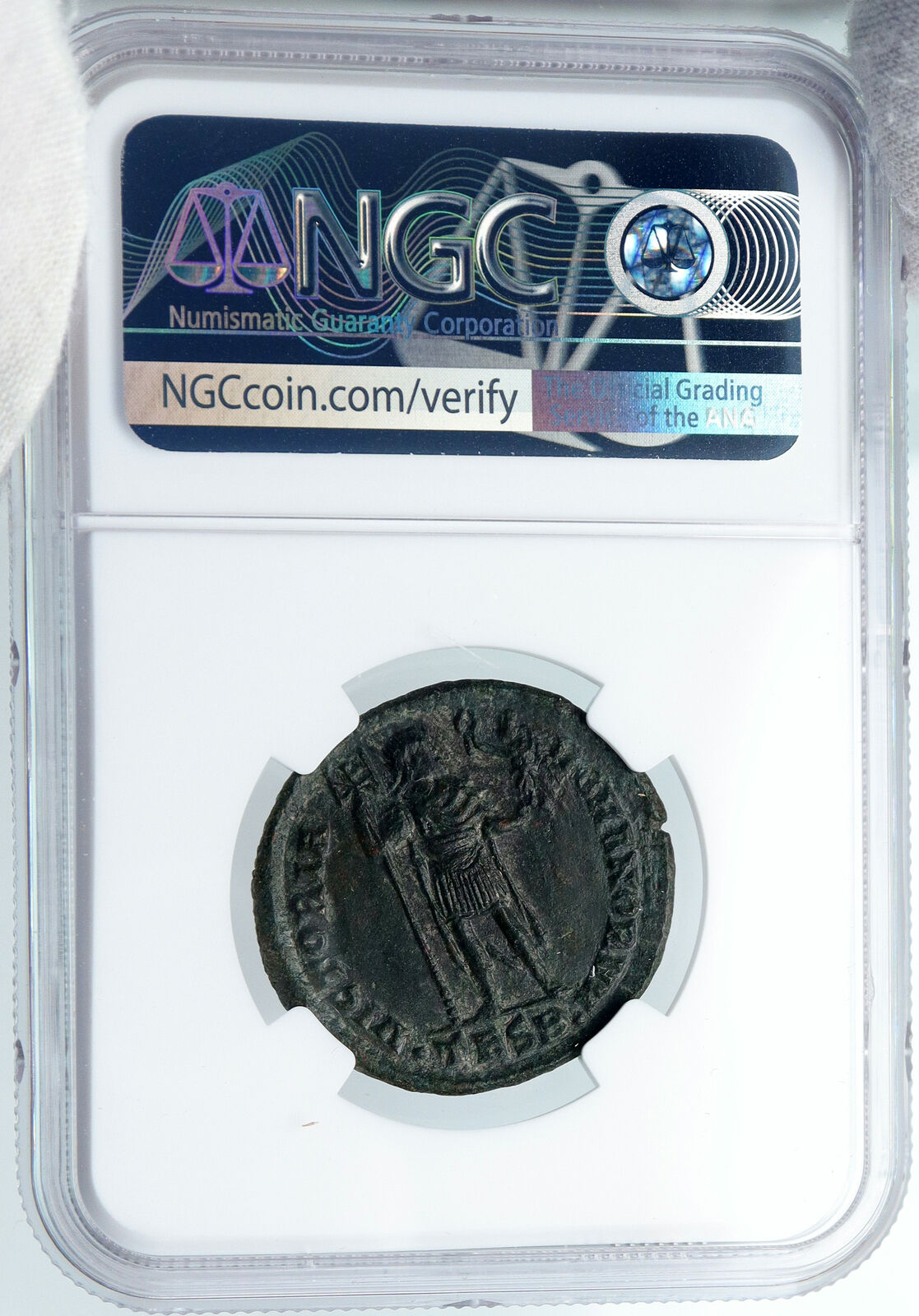 JOVIAN Authentic Ancient 363AD Thessalonica AE1 Genuine Roman Coin NGC i88899