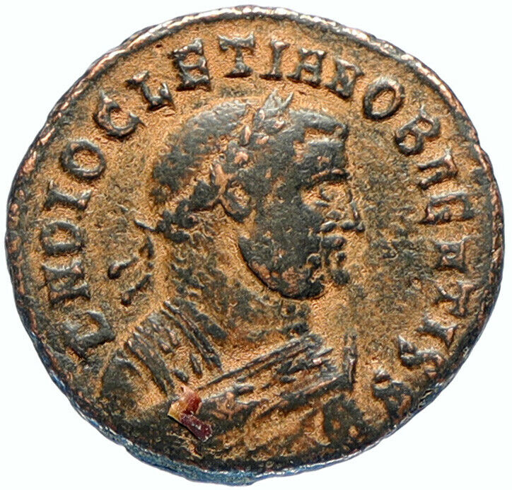 DIOCLETIAN Ancient 308AD Genuine ABDICATION Roman Follis Coin PROVIDENTIA i97507