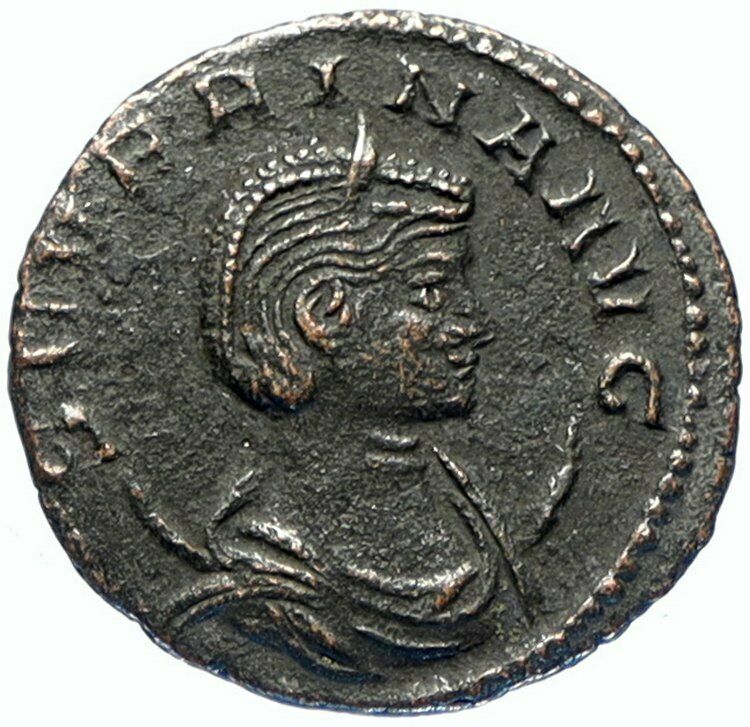 SEVERINA wife of Aurelian 275AD ANCIENT Vintage OLD Roman Coin CONCORDIA i97512