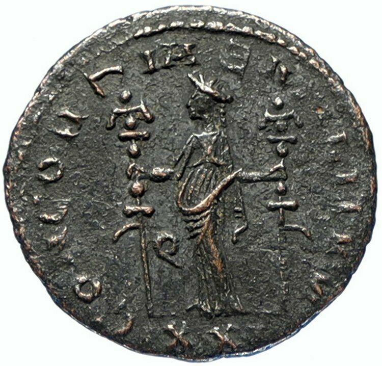 SEVERINA wife of Aurelian 275AD ANCIENT Vintage OLD Roman Coin CONCORDIA i97512