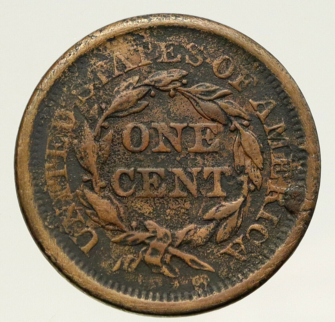1850 USA United States of America LIBERTY Head Wreath OLD LARGE CENT Coin i93165