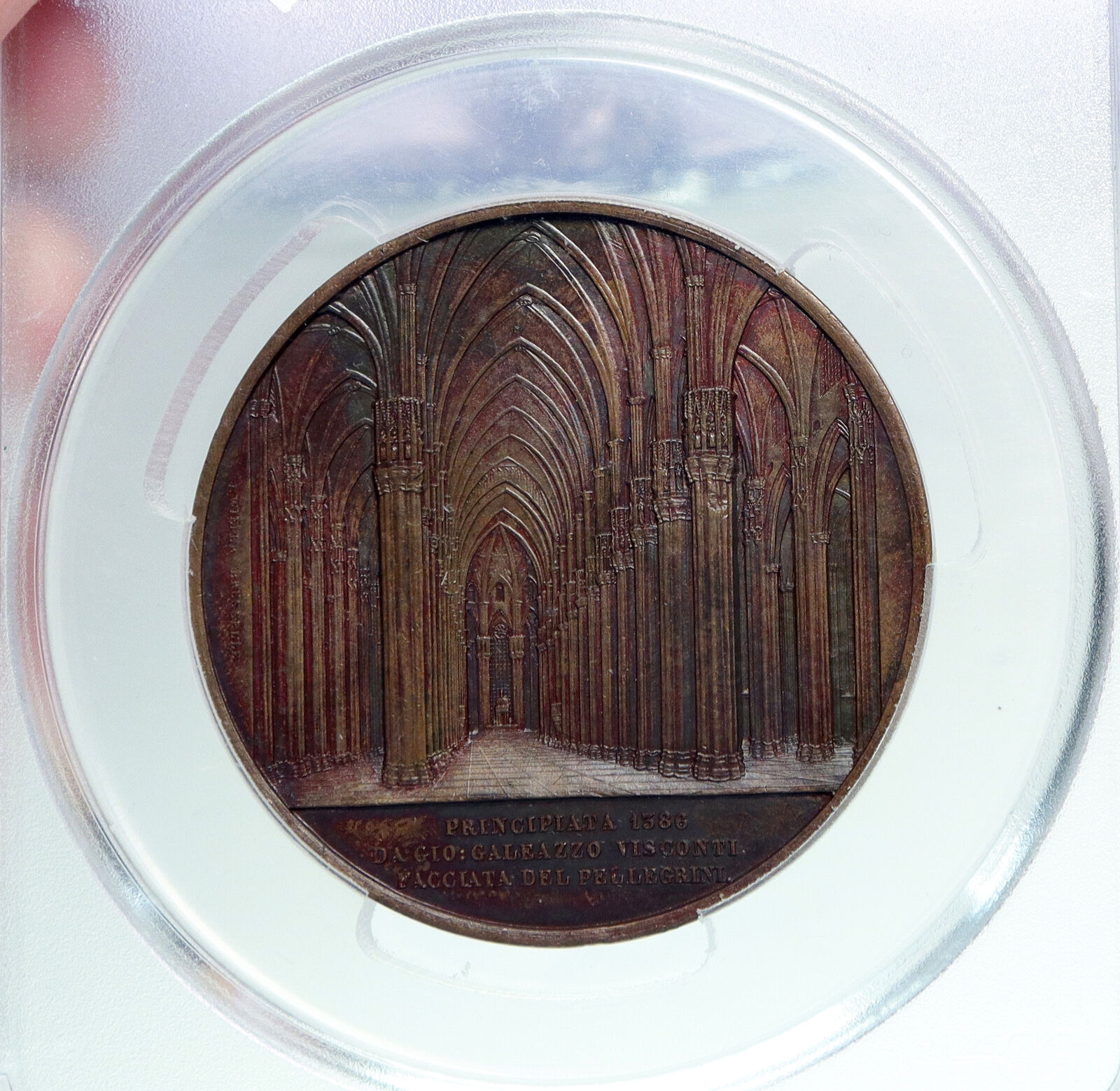 1860 ITALY Milan Cathedral Medal NGC i90662