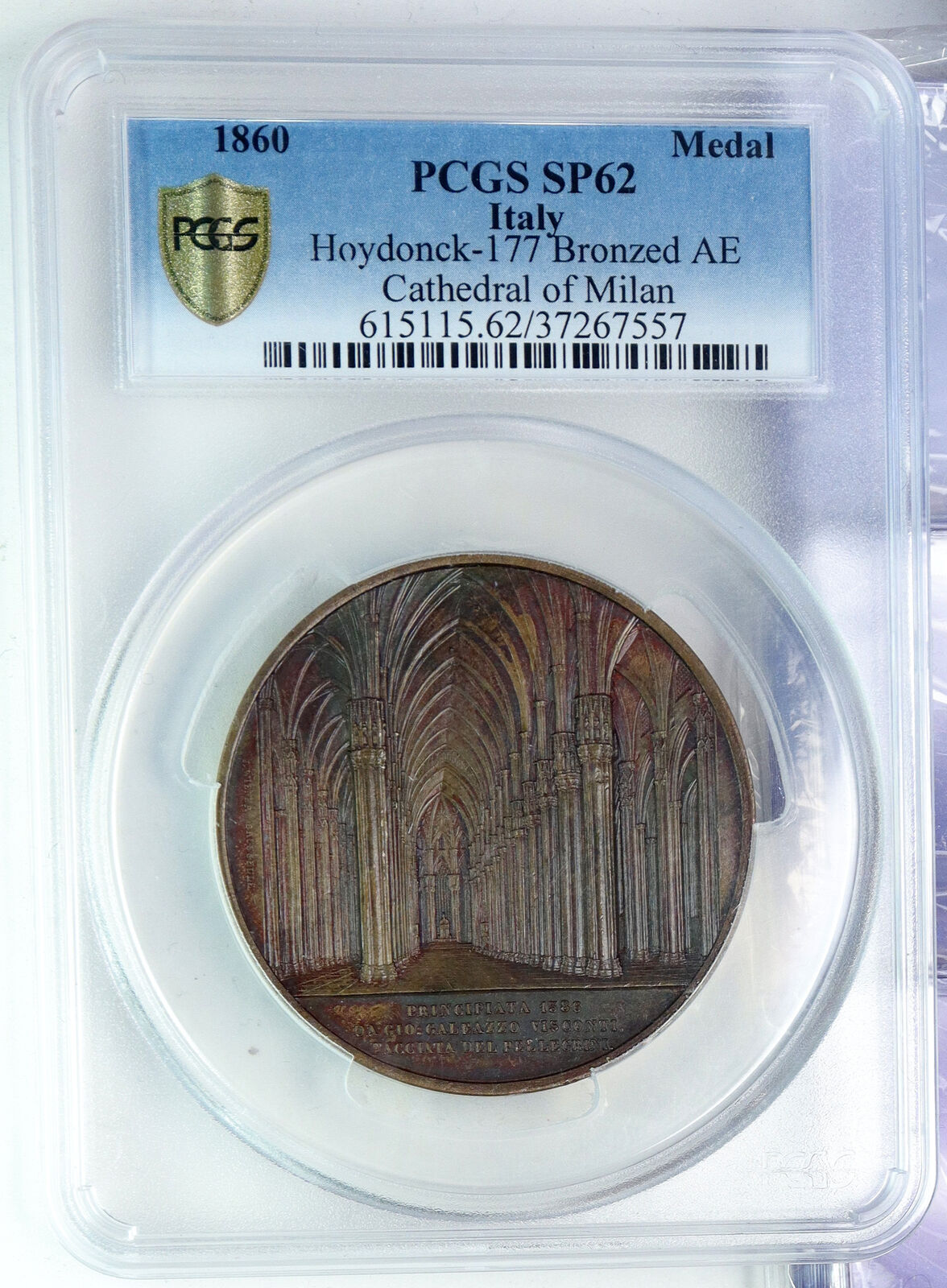 1860 ITALY Milan Cathedral Medal NGC i90662