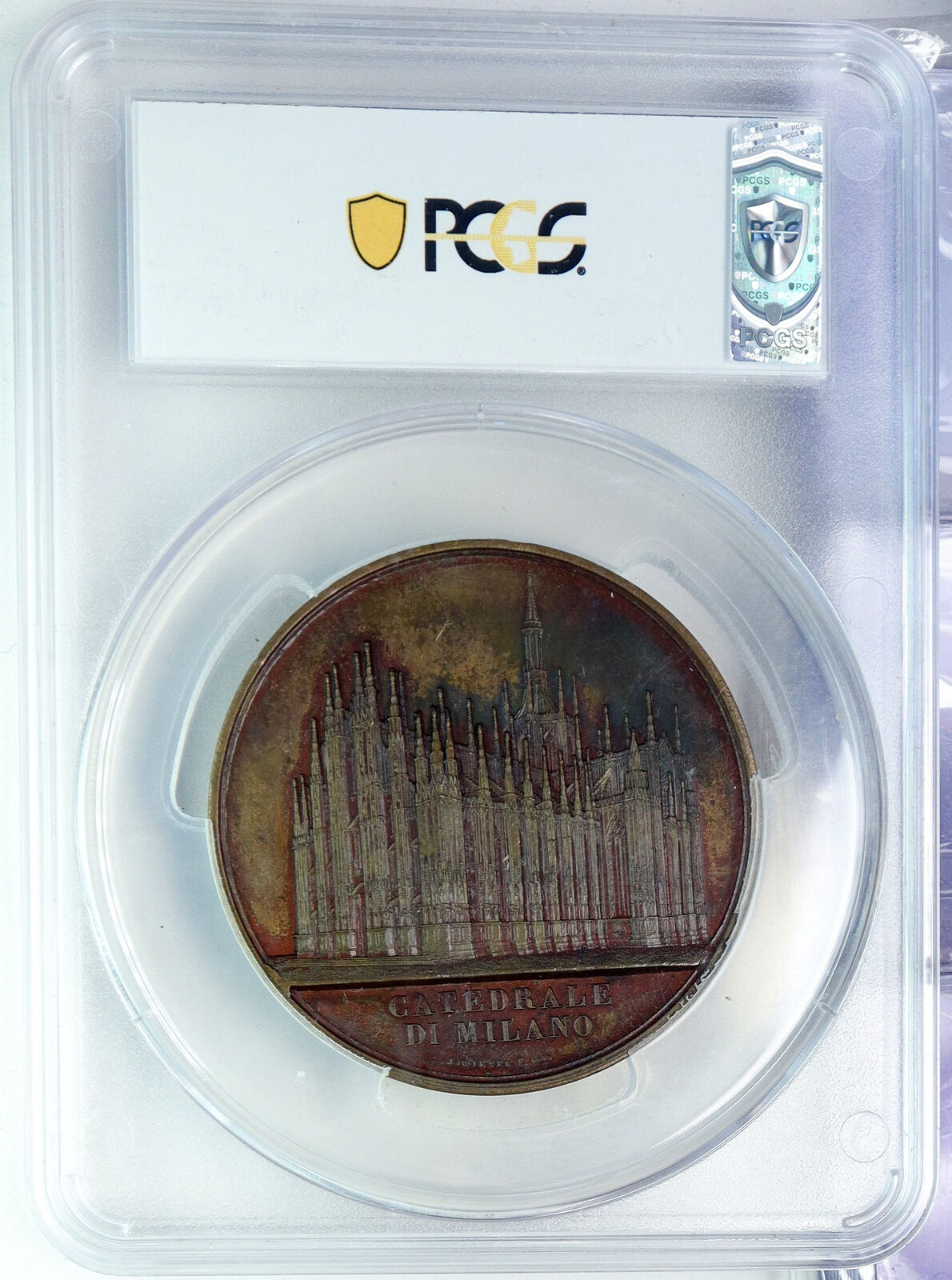 1860 ITALY Milan Cathedral Medal NGC i90662