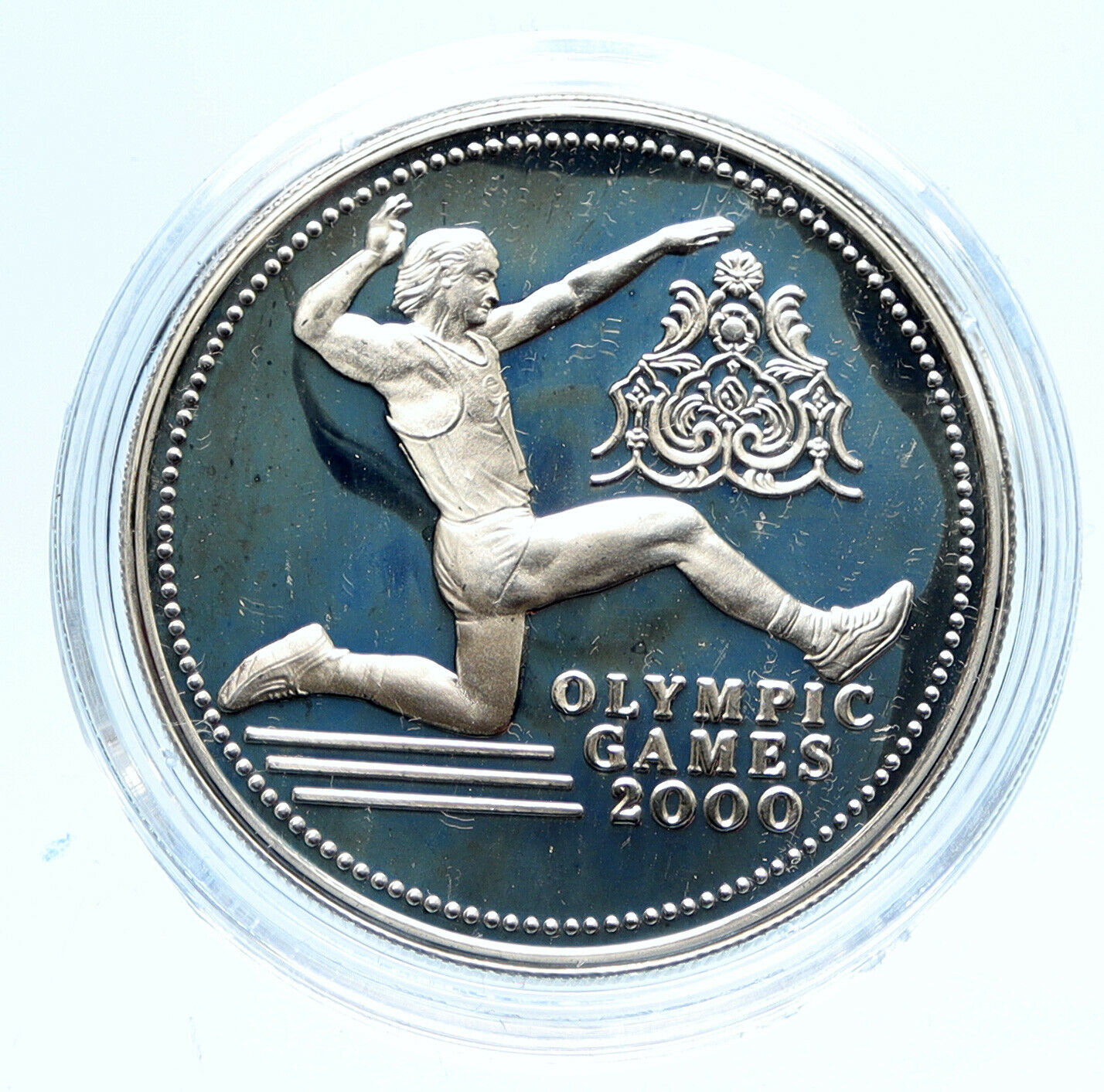 1998 TURKEY Olympic Games of 2000 LONG JUMPER Proof Silver 3 Million Lira i96061