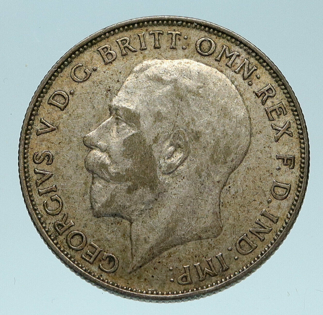 1923 GREAT BRITAIN UK United Kingdom King George V Big SILVER FLORIN Coin i83265