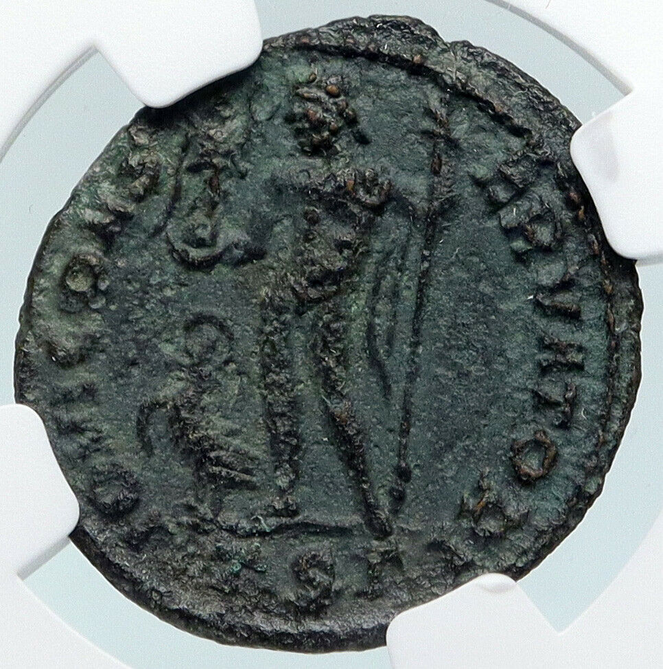 CONSTANTINE I the GREAT 316AD Thessalonica Ancient Roman NUMMUS Coin NGC i89746