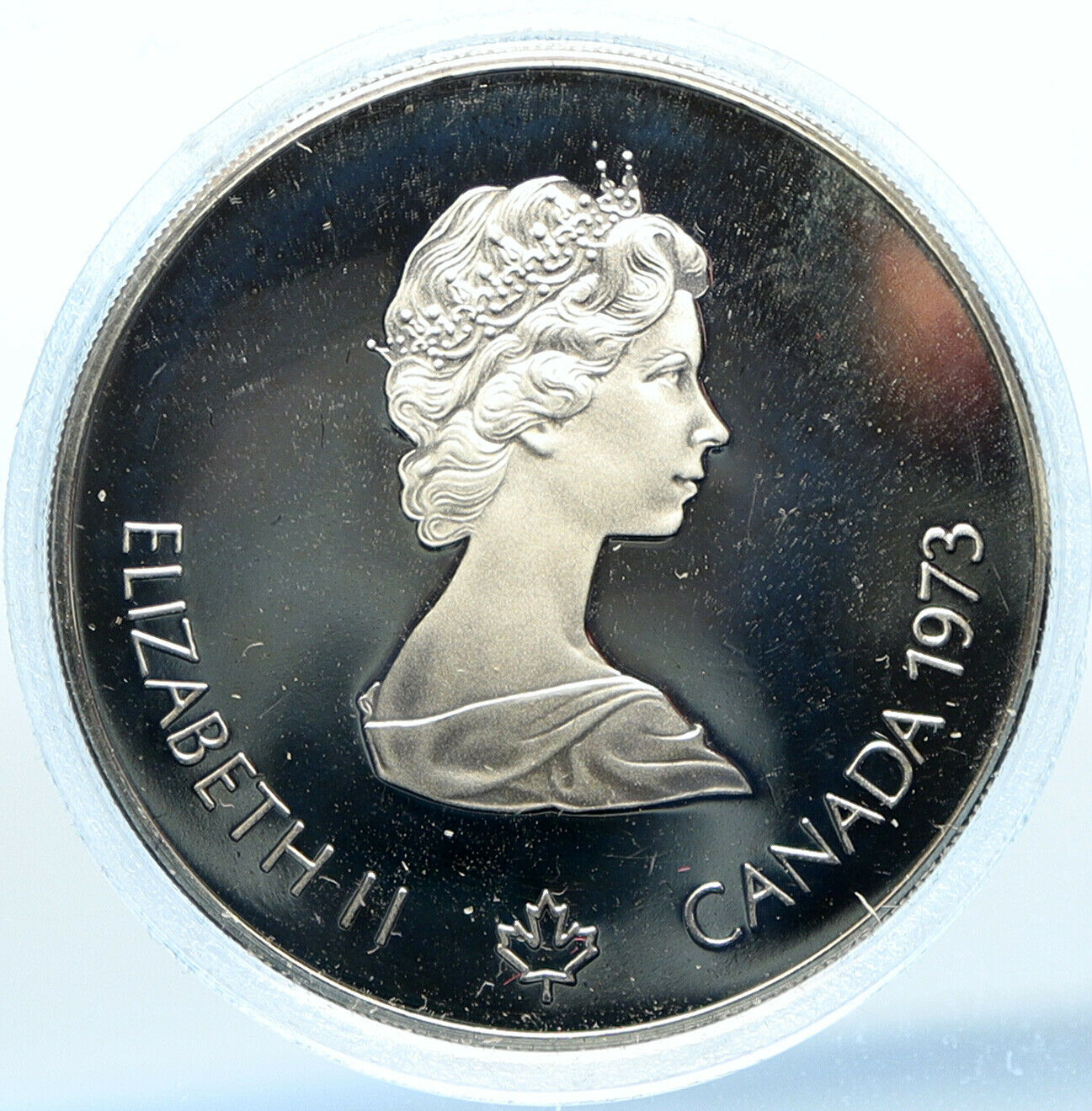 1973 CANADA UK Elizabeth II Olympics Montreal Sailing Proof Silver 5 Coin i99063