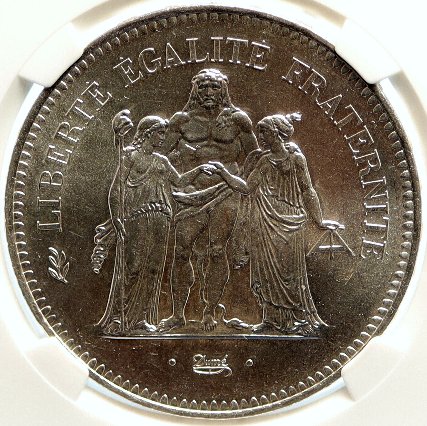 1979 FRANCE Large HERCULES Motto VINTAGE Silver 50 FRANCS French Coin NGC i99398