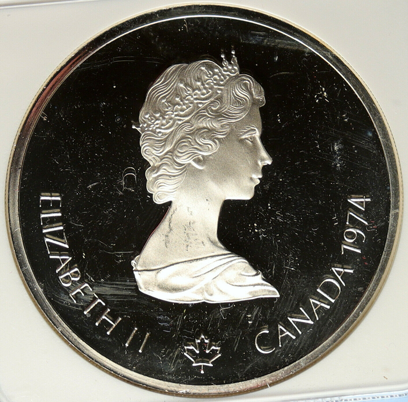 1974 CANADA Elizabeth II Olympics Montreal ZEUS Proof Silver $10 Coin NGC i99076