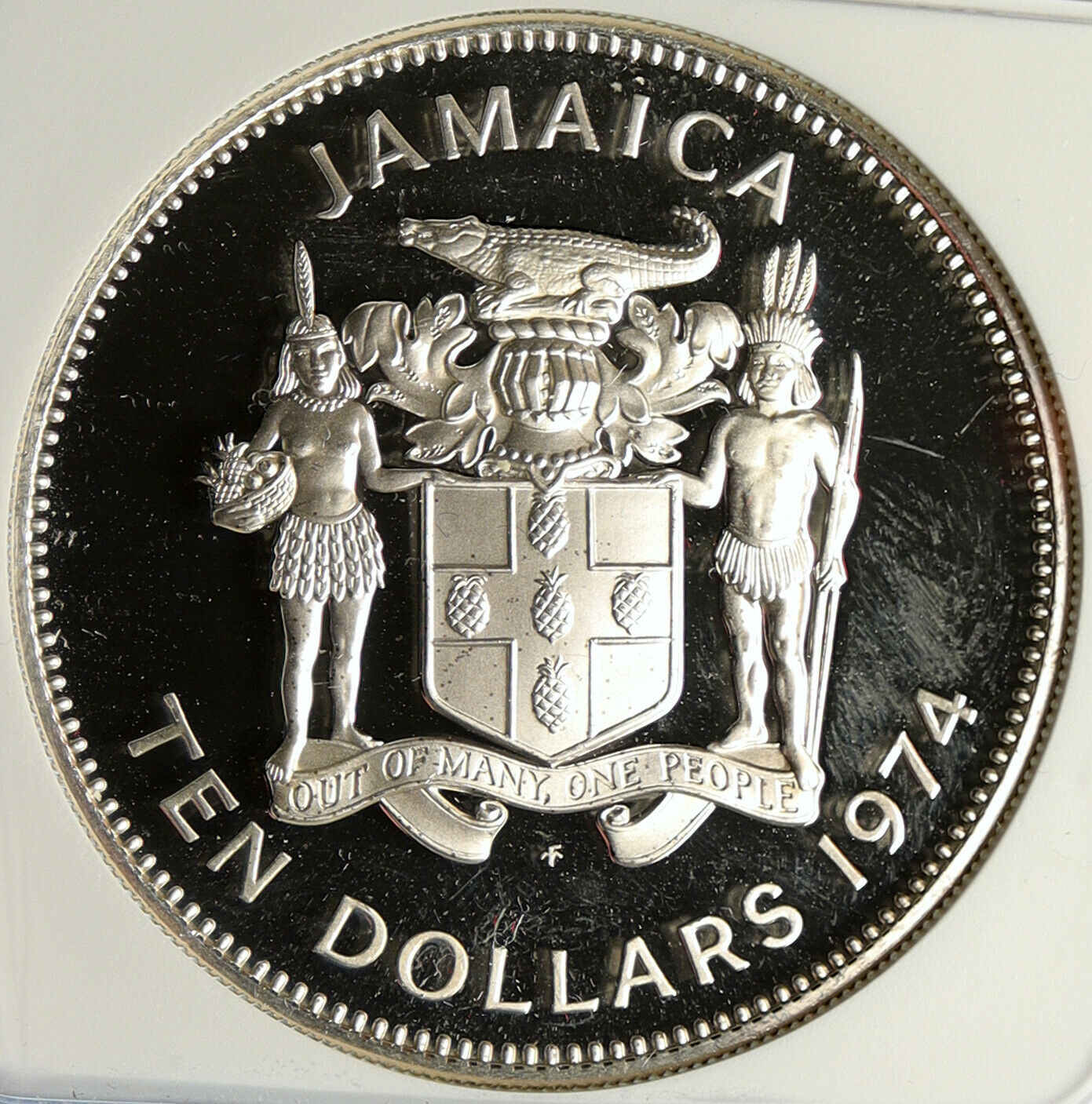 1974 JAMAICA Sir Henry Morgan Royal Lieutenant PROOF SILVER $10 Coin NGC i99077