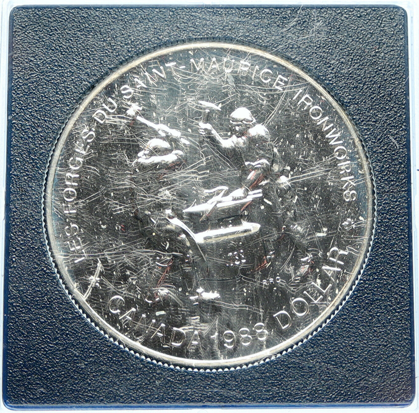 1988 CANADA UK ELIZABETH II Saint-Maurice Ironworks PF-LIKE Silver $ Coin i98326