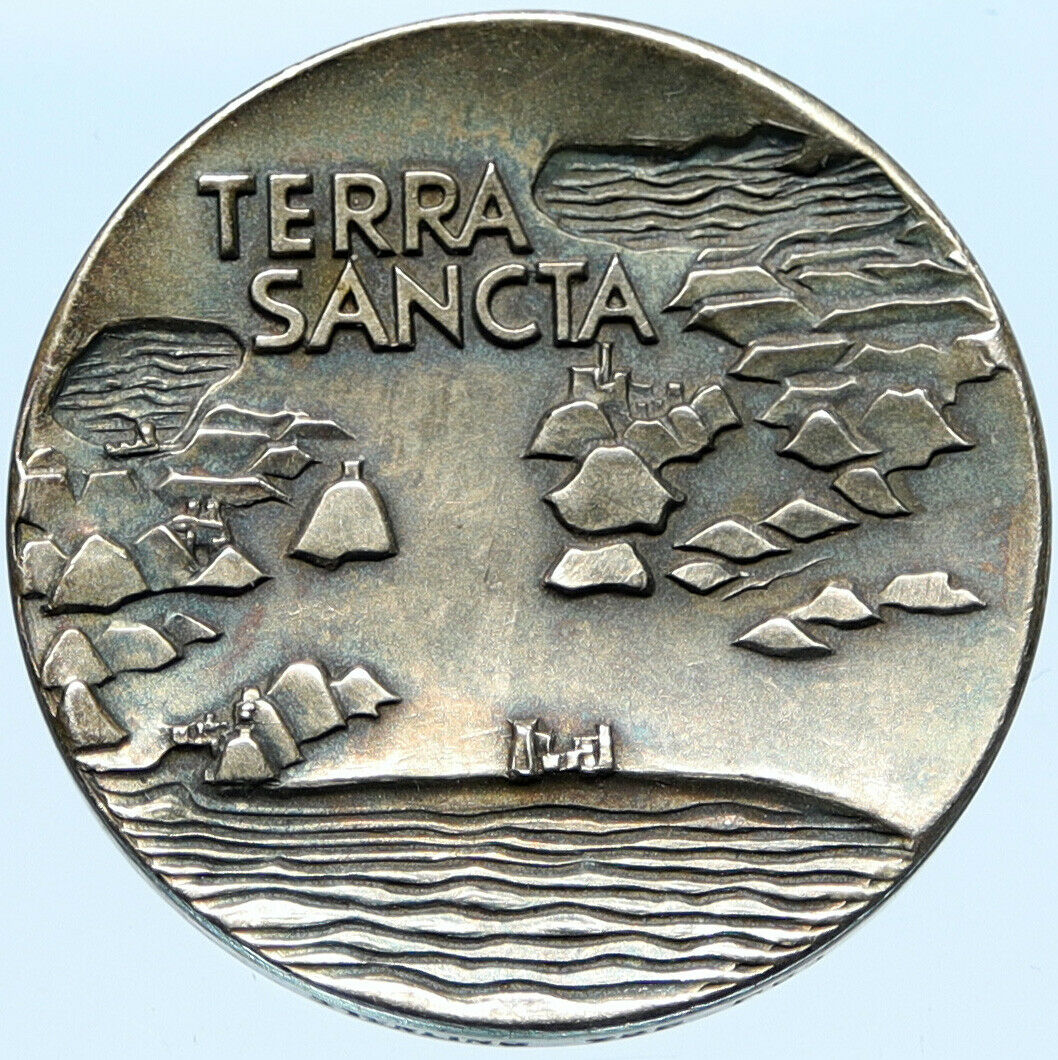 1963 ISRAEL Love Thy Neighbor LEVITICUS Pilgrim Terra Sancta Silver Medal i98295