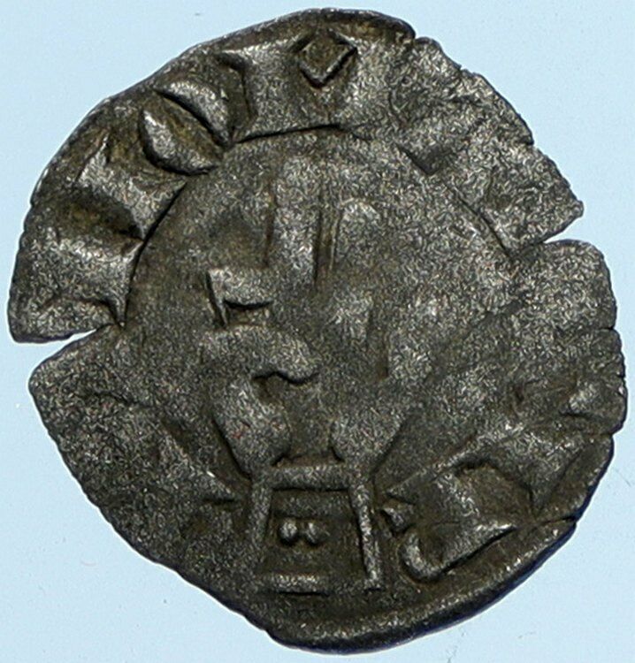 1200AD FRANCE Archbishopric BESANCON Antique Silver Denier Medieval Coin i97572