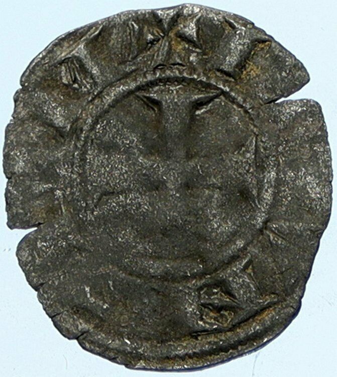 1200AD FRANCE Archbishopric BESANCON Antique Silver Denier Medieval Coin i97572