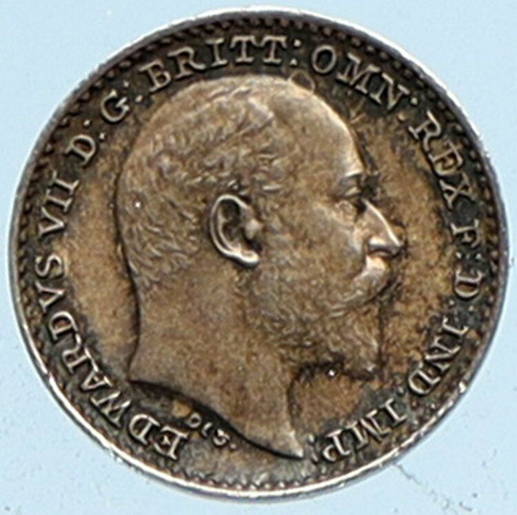 1902 UK - GREAT BRITAIN United Kingdom EDWARD VII OLD Silver Penny Coin i97577