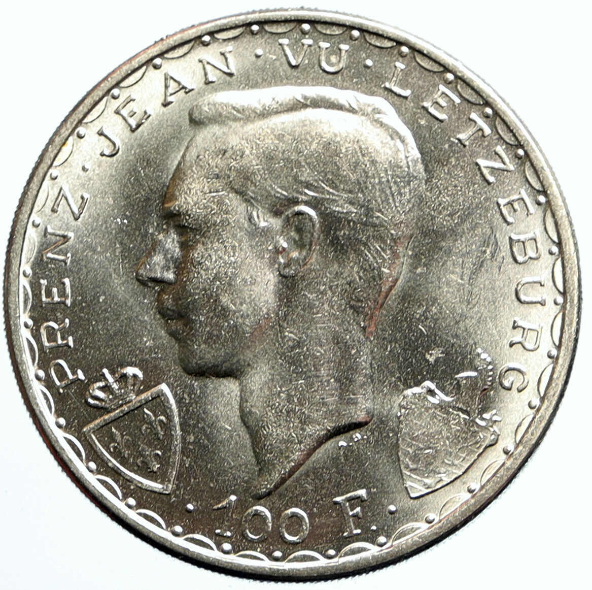 1946 LUXEMBOURG Charlotte LETZBURG John the Blind OLD Silver 100F Coin i99447