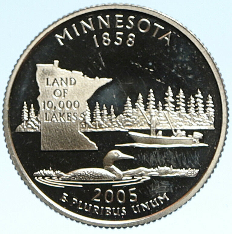 2005 S UNITED STATES USA Washington MINNESOTA Proof Silver Quarter Coin i99293