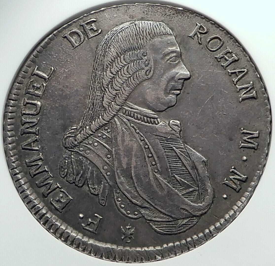 1790 John Emmanuel de Rohan ORDER of MALTA Grand Master Silver Coin NGC i82508